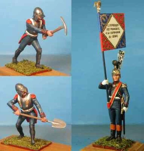 Unmontierter französischer Ingenieure und Pioniere, Weißmetall 60mm 1/30 Figurenbausatz - Bild 1 von 48