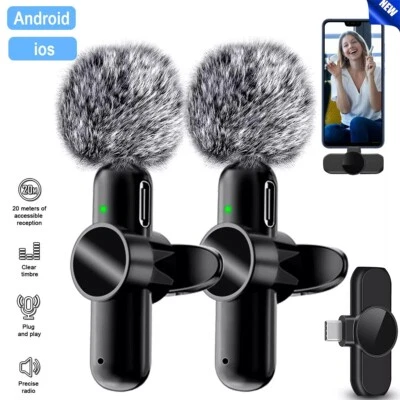 Mini kabelloses Lavalier Mikrofon Handy Smartphone USB-C Mikro für iOS Android - Bild 1 von 4
