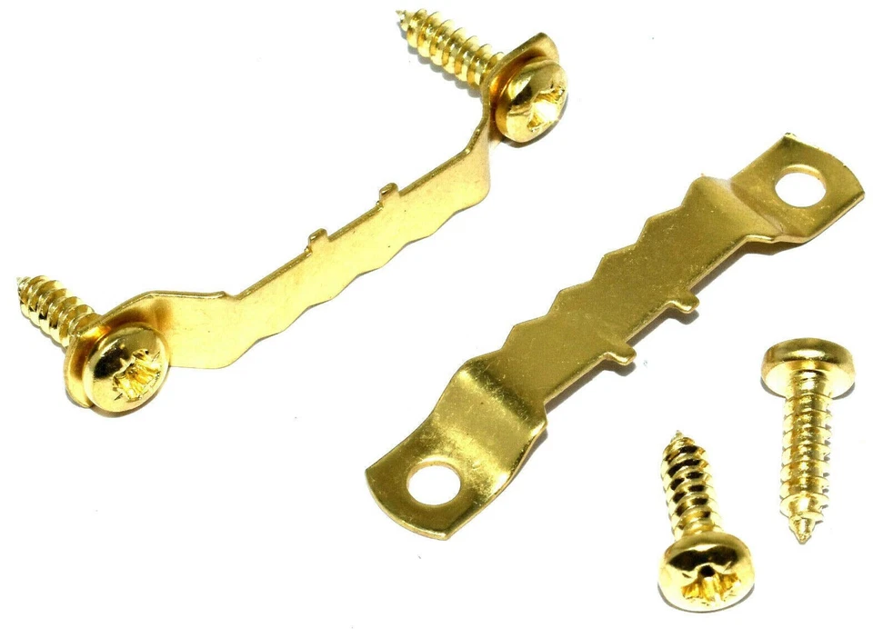 10 x 45 mm APPENDIABITI IN ALLIGATORE IN OTTONE + VITI CORNICE TELA