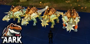 Ark Survival Ascended PvE Ankylo / Anky / 639 DMG / 657 DMG- White Saddle