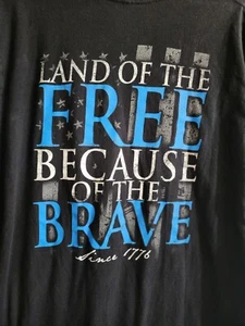Camicia da uomo nove linee Land Of The Free Because Of The Brave ETICHETTA TAGLIA SBIADITA - Foto 1 di 8