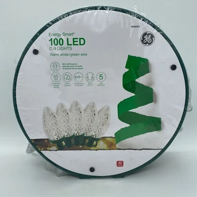 GE 100-count 66 Ft Energy Smart Warm White LED Diamond Cut C9 Christmas Lights - Image 1 of 4
