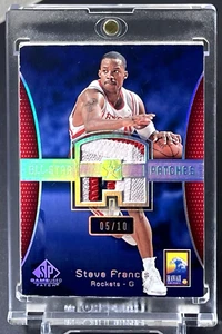 ( /10 ) Steve Francis SP Game Used All Star Patch Hawaii Card Con Rockets Rare - Picture 1 of 3
