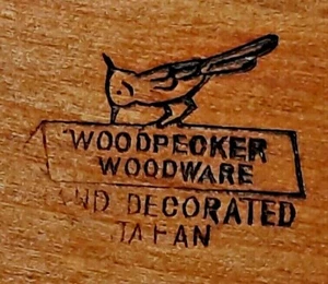 Caja de carpintería vintage pájaro carpintero/caddy - madera - decorativa - Japón - Imagen 1 de 9