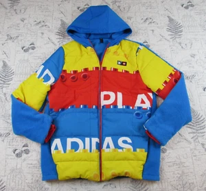NEW Adidas Lego HM2229 Youth Boys puffer hoodie coat jacket multicolor size XL - Picture 1 of 4