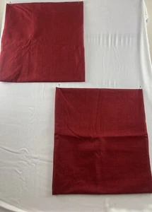 2Pc Pillow Covers Rustic Red 18”x 18” Custom Farmhouse Cottagecore - Picture 1 of 11