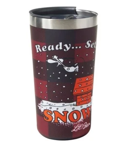 NWT LL Bean x Peanuts Snoopy Ready Set Snow Tumbler Insulated Coffee Mug 18 oz - Picture 1 of 2