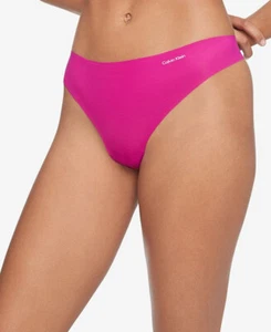 Calvin Klein Womens Invisibles Thong Pink XL - Picture 1 of 4
