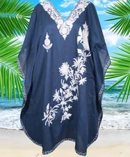 Kashmiri Embroidered Kaftan Blue Moon Summer Party Boho Caftan Dress