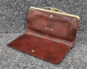 1960s Calf Leather Purse, Notes, Cards & Coins, Kiss Clasp, Vintage Retro - Picture 1 of 16