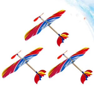 Assemble Airplane Toys Child Play Airplanes Rubberband Powered Flying - Picture 1 of 12