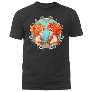 Gemini Zodiac Sign Horoscope Astrological Graphic T-shirt - Picture 1 of 17