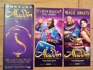 ALADDIN NEW BROADWAY/WEST END MUSICAL THEATRE HANDBILL/FLYER X 3 - Picture 1 of 2