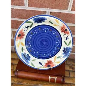Floral Dots by TABLETOPS UNLIMITED Dinner Plates Hand-Painted Replacement - Picture 1 of 4