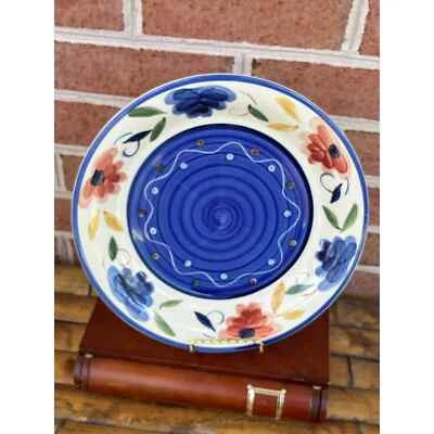 Floral Dots by TABLETOPS UNLIMITED Dinner Plates Hand-Painted Replacement - Image 1 of 4