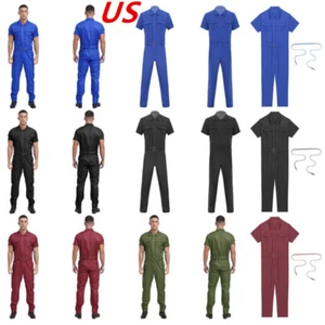 Monos con cremallera para hombre Uniformes de taller automático Ropa de trabajo de almacén con cinturón - Imagen 1 de 55