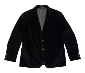 Calvin Klein Black Velvet 2 Button Blazer (Pre-Owned) $99.00, 44R -MSRP @ 249.00 - Picture 1 of 3