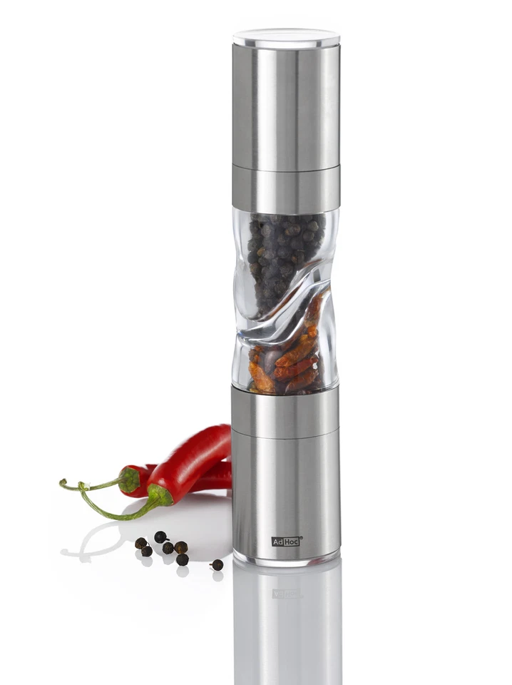 Adhoc 2in1: Salz-Pfeffermühle+Gewürzschneider Pfeffer-Salzmühle DOUSPICE MP290 - Bild 1 von 1