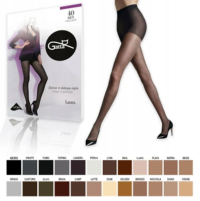 GATTA Laura Damen Strumpfhose 40 DEN Feinstrumpfhose Transparent viele Farben