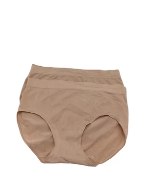 Pack de 2 calzoncillos de cobertura completa sin costuras para mujer Carole Hochman, rosa nude, L Foto 1 de 3