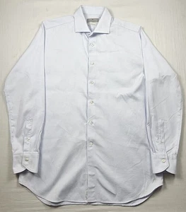 Canali Impeccabile Solid White Dress Shirt Made In Italy Size Large 43/17 - Picture 1 of 6