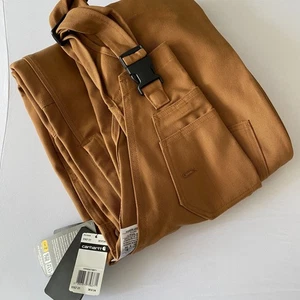 NWT Carhartt FR Flame Resistant Duck Bib Overall Unlined 36 x 34 CAT2 2112 Brown - Picture 1 of 6