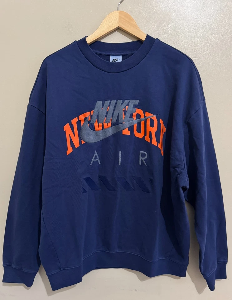 Nike Air NY Crewneck Sweatshirt Fleece Knicks HQ1101-492 Men’s Size M A3