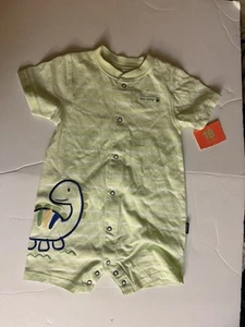Traje de verano Carter's Boy 18 meses nuevo con etiquetas a rayas verdes Dino Stomp - Imagen 1 de 5