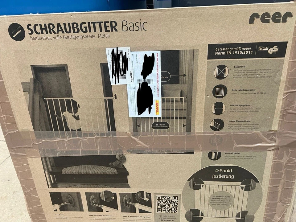 reer S-Gate Schraubgitter Türgitter Treppengitter Treppenschutzgitter 73-110cm - Bild 1 von 1