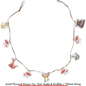 GRUFFALO & FRIENDS HOLZ GIRLANDE Tier Wimpelkette Kind Schlafzimmer Deko Party Geschenk - Bild 1 von 4