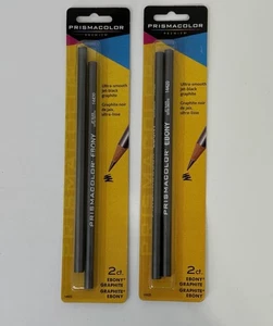 2 Packs - Sanford Prismacolor Premier Graphite Ebony Ultra Smooth Pencils - Picture 1 of 6