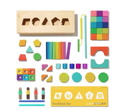 LOVEVĔRY The Block Set 70 Pc Wooden Building Blocks & Shapes for Toddlers - Image 1 of 4