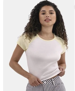 No Boundaries 2er Set Raglan Damen Kurzarm Oberteile! Neu mit Etikett! Größe L - Bild 1 von 15