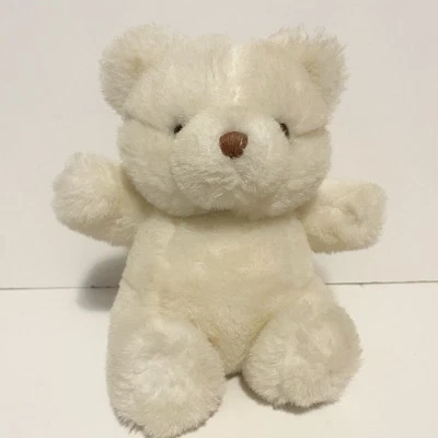 Gund Vintage 1986 Bumky Plush White Teddy Bear Stuffed Animal Toy 7” Stitch Nose - Image 1 of 4