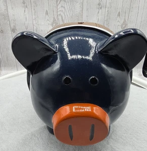 Denver Broncos Football Team Piggy Bank Blue Orange Resin Plastic - Picture 1 of 8