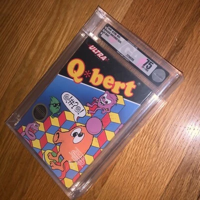 Brand New NES Q*Bert Qbert 1989 Factory Sealed H-Seam VGA Graded 75 Ex+/NM Game - Image 1 of 4