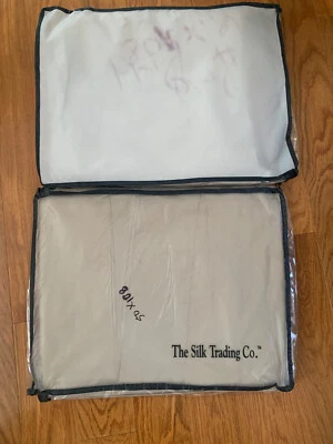 Silk Trading Co. Drapery.  2 Panels Beige New 50 X 108 - Image 1 of 4