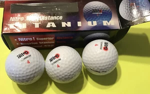 3 pelotas de golf de titanio Nitro Tour Distance 432 Dimple Tech #4 nuevas - Imagen 1 de 3