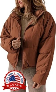 Chaquetas acolchadas de invierno para mujer de manga larga y con bolsillos NUEVO - Picture 1 of 8