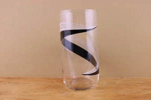 Vintage ein schwarz-weiß Swirl Glas Bolz (s) Libbey 5 1/2" - Bild 1 von 9