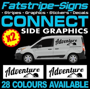 to fit FORD CONNECT VAN MOTORHOME VINYL GRAPHICS STICKERS DECALS CAMPER STRIPES - Picture 1 of 2
