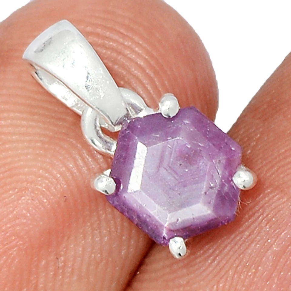 Raro Rubí Natural Estalactita 925 Plata de Ley Colgante Joyería CP55310 Foto 1 de 1