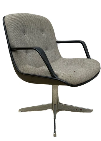 VTG MCM Steelcase Knoll Pollock Upholstered Tweed Swivel Executive Office Chair Cover