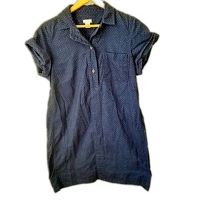 JCREW Corduroy Polka Dot Popover Tunic Shirt Dress sz: M - Picture 1 of 8