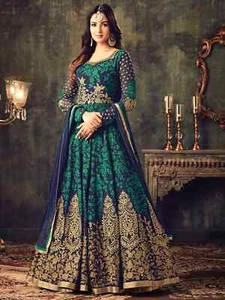Designer Indian Pakistani Georgette Bollywood Salwar Kameez, Size 34 (34-38) - Picture 1 of 3