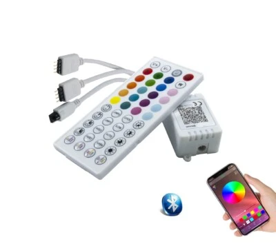 Centralina musicale per strisce LED RGB bluetooth a 2 connettori  12V 24V 5V APP - Immagine 1 di 4