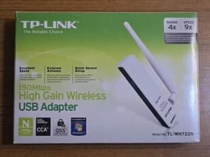 ADAPTADOR USB INALÁMBRICO ALTA GANANCIA TP-LINK TL-WN722N 150 MBPS. CAJA ABIERTA. - Imagen 1 de 14