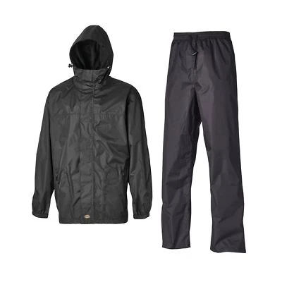 Dickies Waterproof & Breathable Suit Trouser Jacket Somerton Mens Workwear Black - Image 1 of 2