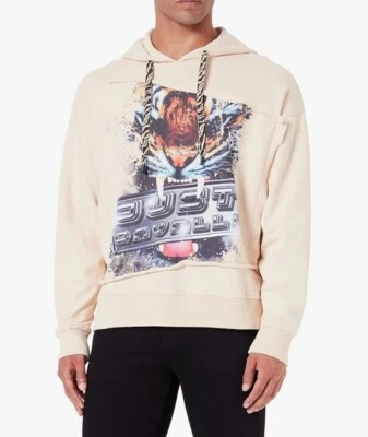 Just Cavalli Hombre Beige Algodón Sudadera con Capucha Talla 3XL Oversize Foto 1 de 4