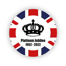 Opakowanie 24 etykiet papierowych, pamiątkowa etykieta Queen's Platinum Jubilee Union Jack
